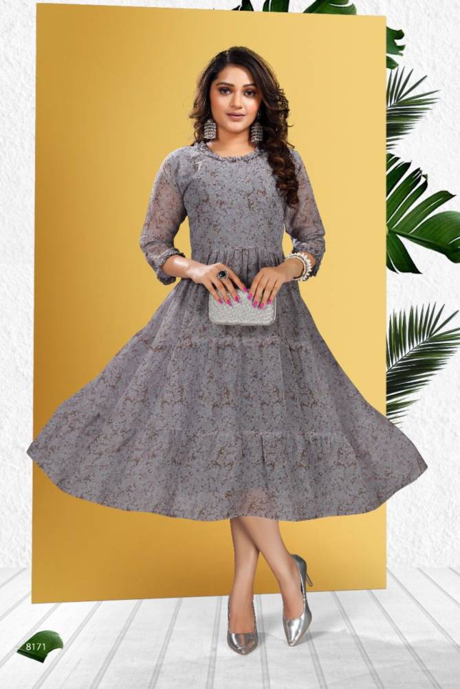 Beauty Queen Kalyani 1 New Printed Georgette Party Wear Kurti Collection